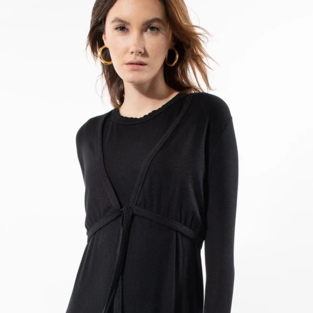 Recollection Cropped Tie Cardigan